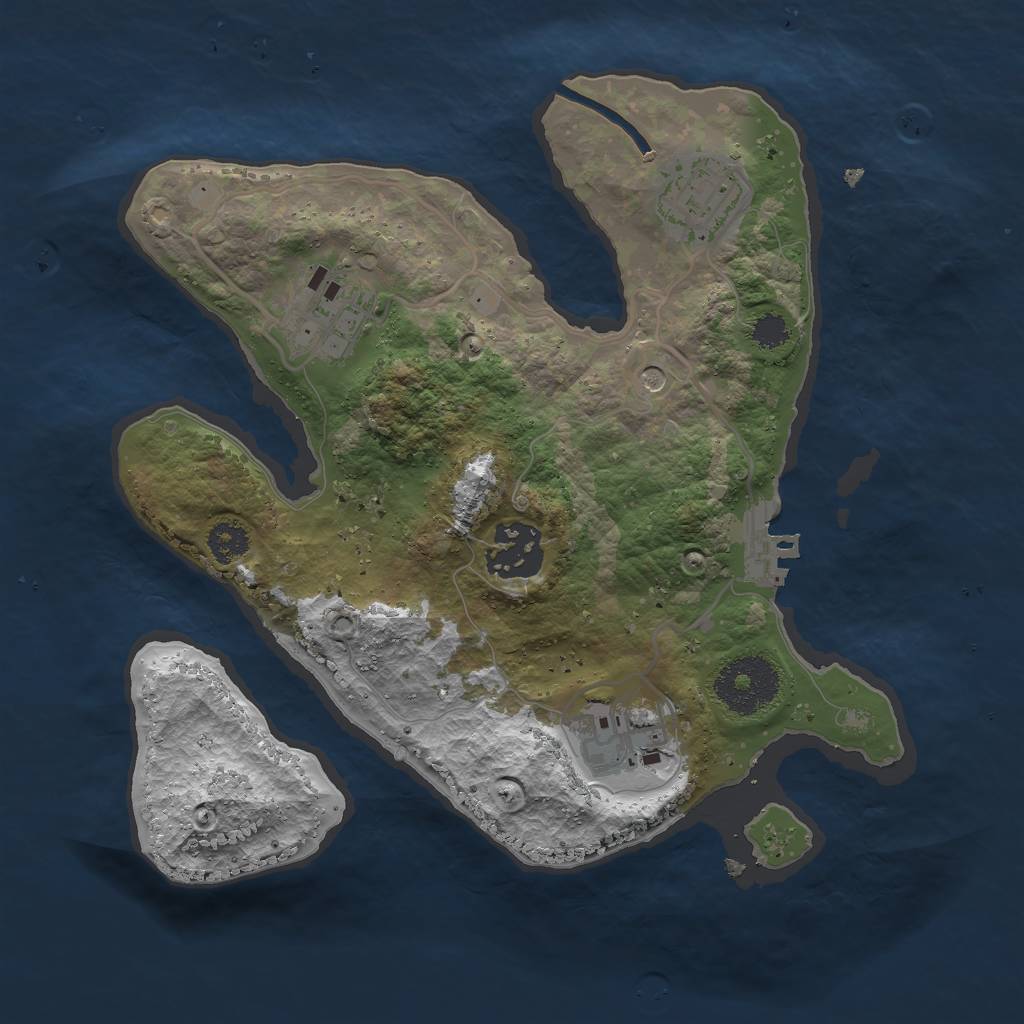 Rust Map: Procedural Map, Size: 2600, Seed: 654161616, 8 Monuments