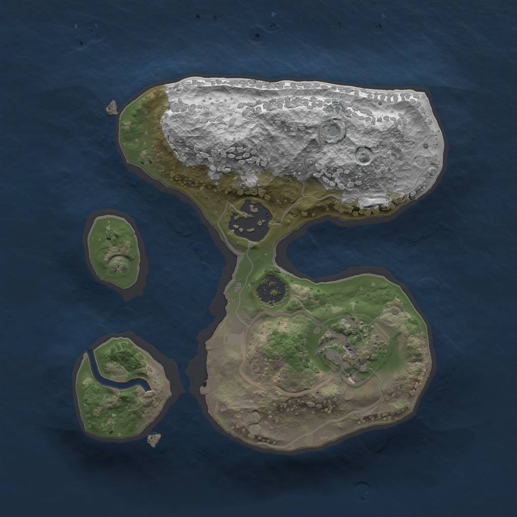 Rust Map: Procedural Map, Size: 1900, Seed: 1736313448, 4 Monuments