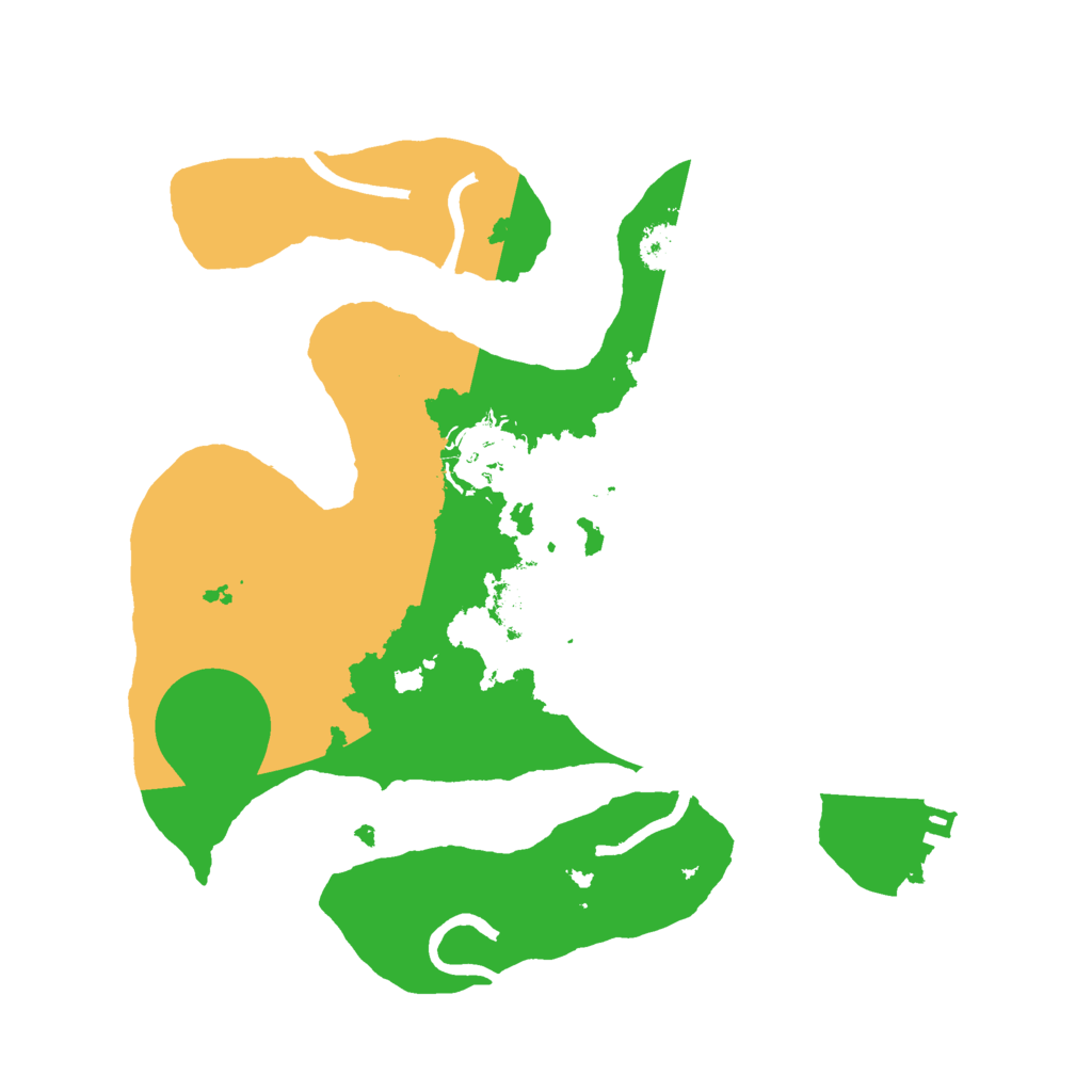 Biome Rust Map: Procedural Map, Size: 2500, Seed: 1516544774