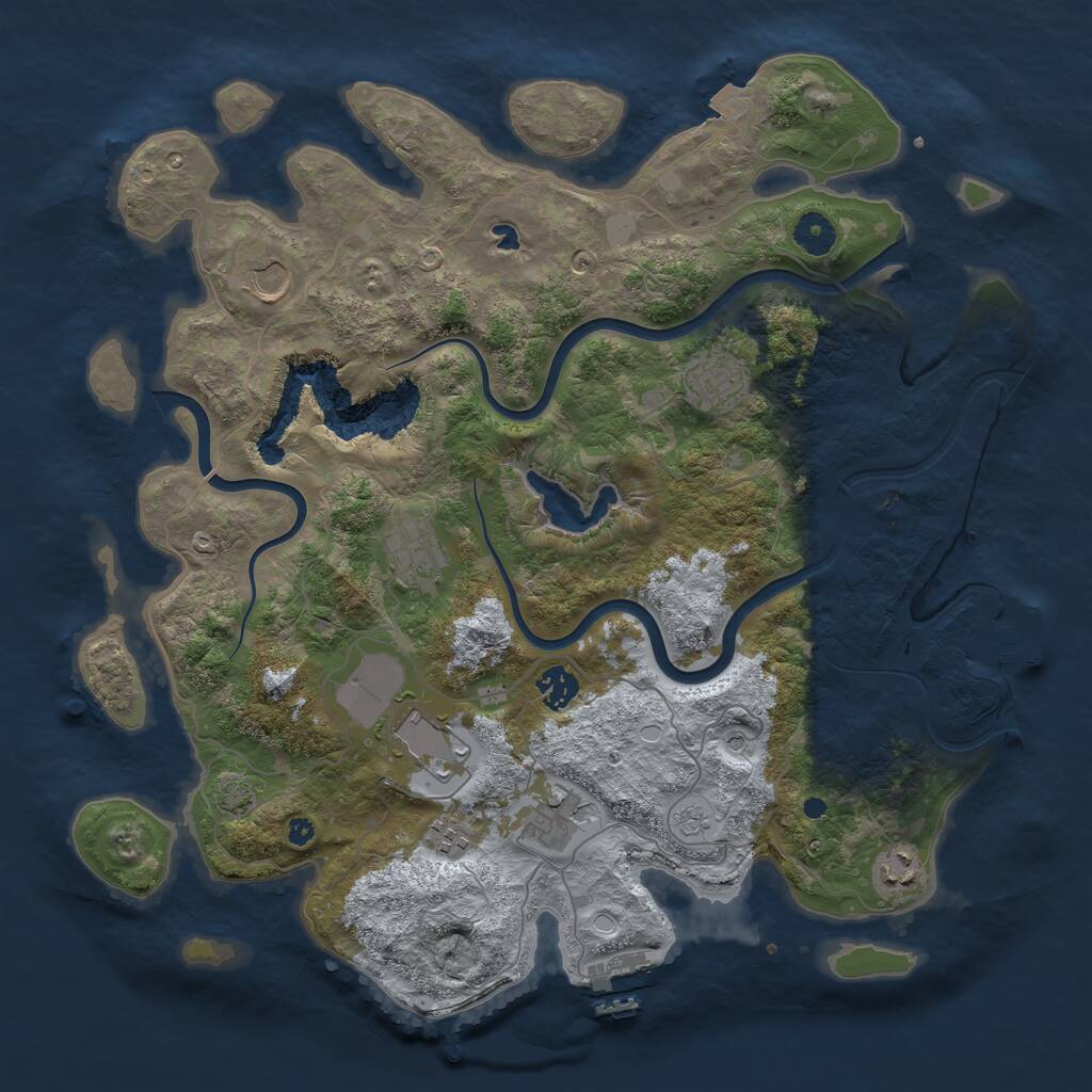 Rust Map: Procedural Map, Size: 4000, Seed: 5682397, 14 Monuments