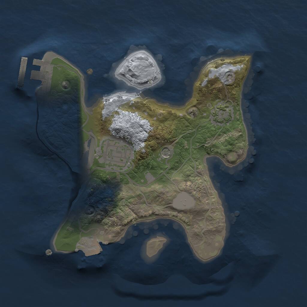 Rust Map: Procedural Map, Size: 2000, Seed: 186, 5 Monuments