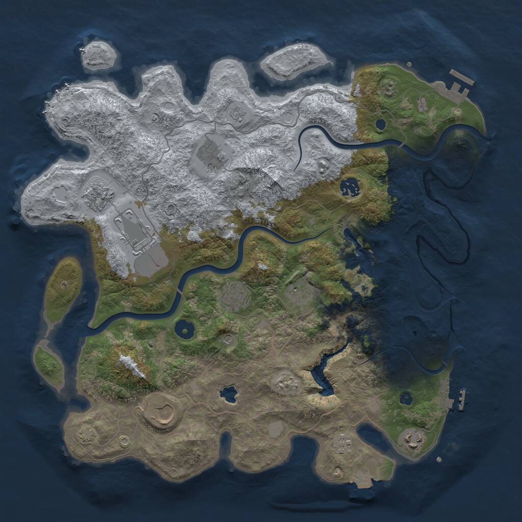 Rust Map: Procedural Map, Size: 4000, Seed: 67738, 15 Monuments