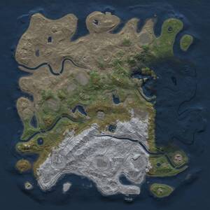 Thumbnail Rust Map: Procedural Map, Size: 4500, Seed: 120, 17 Monuments