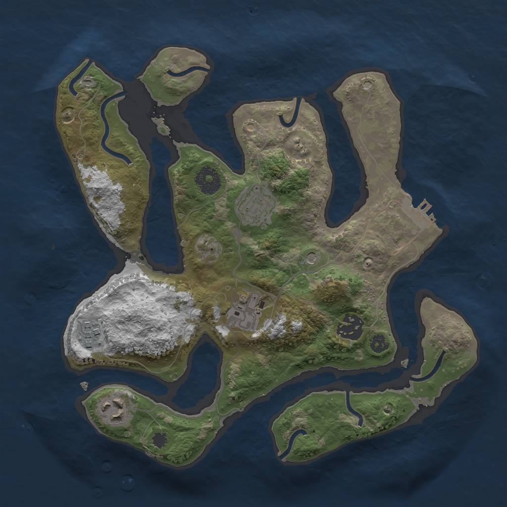 Rust Map: Procedural Map, Size: 2900, Seed: 784521, 9 Monuments