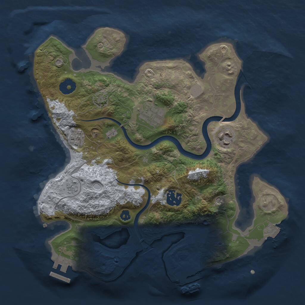 Rust Map: Procedural Map, Size: 2900, Seed: 784521, 10 Monuments
