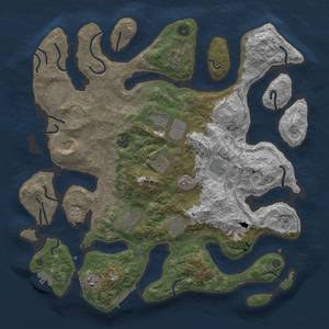 Thumbnail Rust Map: Procedural Map, Size: 4250, Seed: 165265988, 16 Monuments
