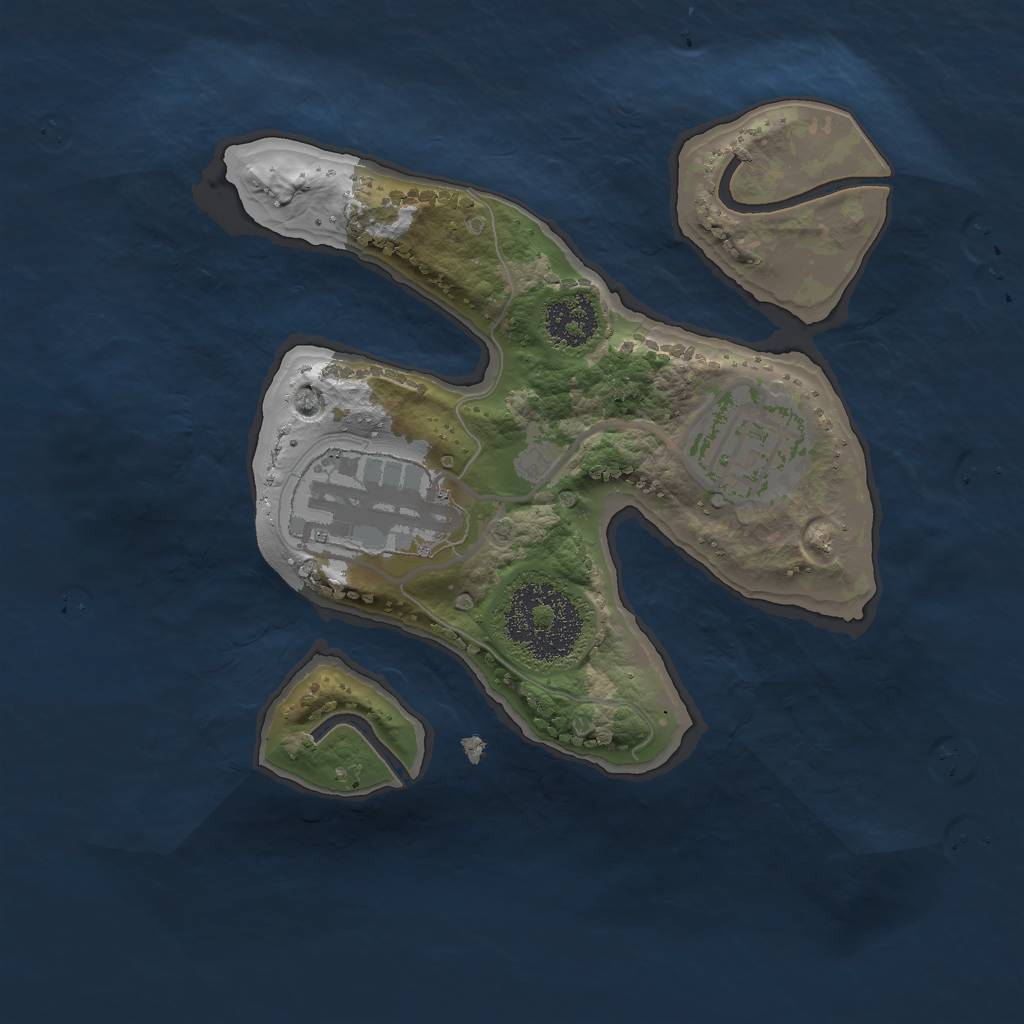 Rust Map: Procedural Map, Size: 2000, Seed: 37672978, 4 Monuments