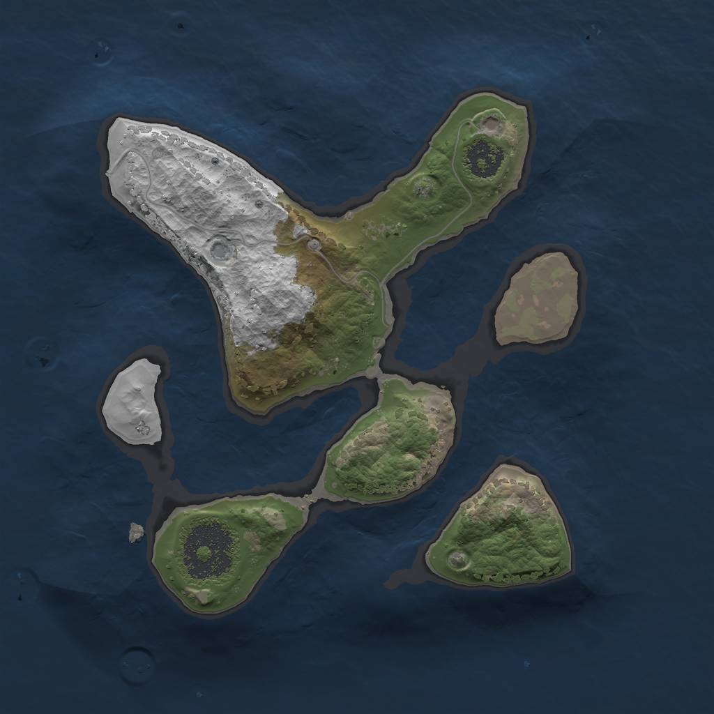 Rust Map: Procedural Map, Size: 2000, Seed: 1078090671, 2 Monuments