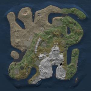 Thumbnail Rust Map: Procedural Map, Size: 3700, Seed: 144323210, 16 Monuments