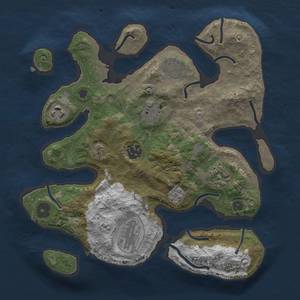 Thumbnail Rust Map: Procedural Map, Size: 3000, Seed: 800325643, 9 Monuments