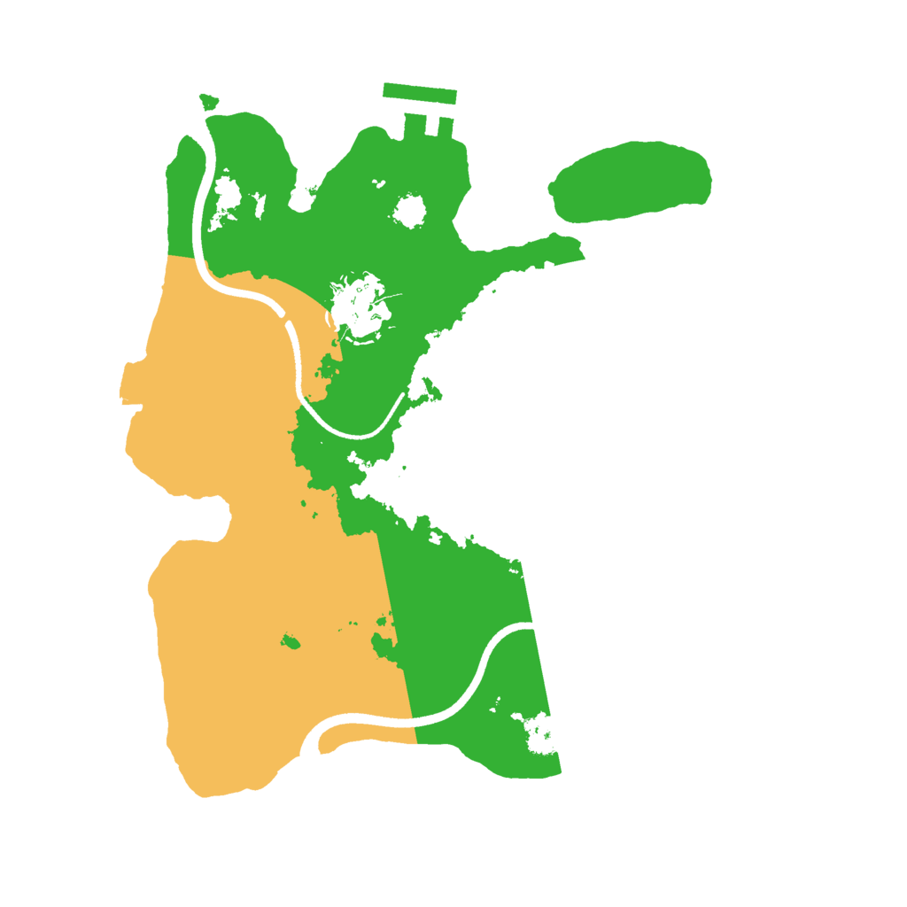 Biome Rust Map: Procedural Map, Size: 2500, Seed: 1364990967