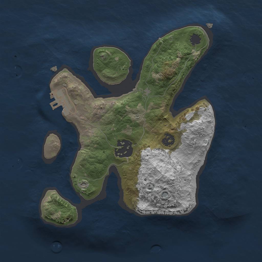 Rust Map: Procedural Map, Size: 2100, Seed: 804, 4 Monuments