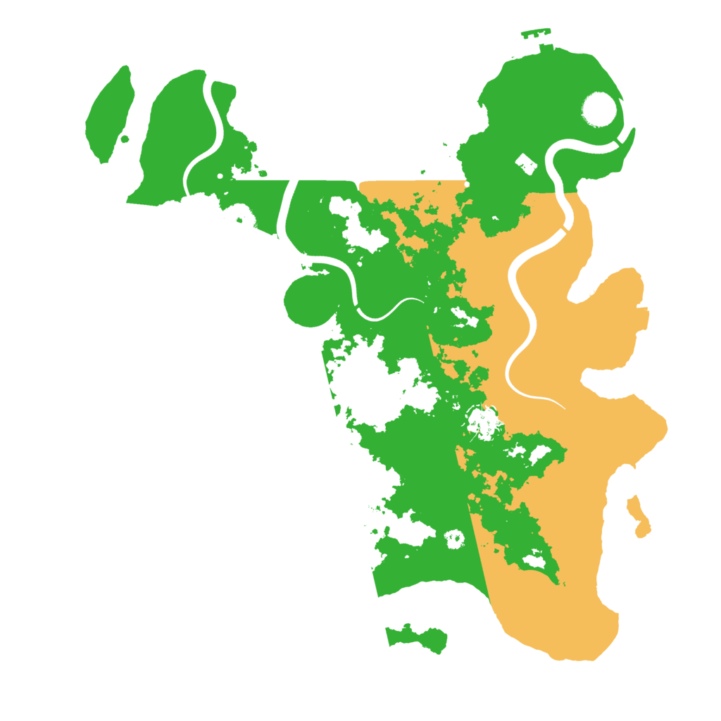 Biome Rust Map: Procedural Map, Size: 3700, Seed: 29915