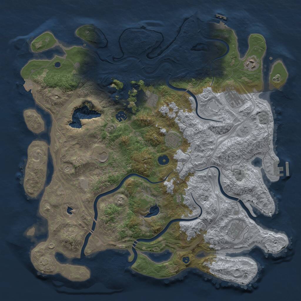 Rust Map: Procedural Map, Size: 4250, Seed: 1573901517, 14 Monuments