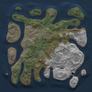 Thumbnail Rust Map: Procedural Map, Size: 4000, Seed: 99999, 12 Monuments