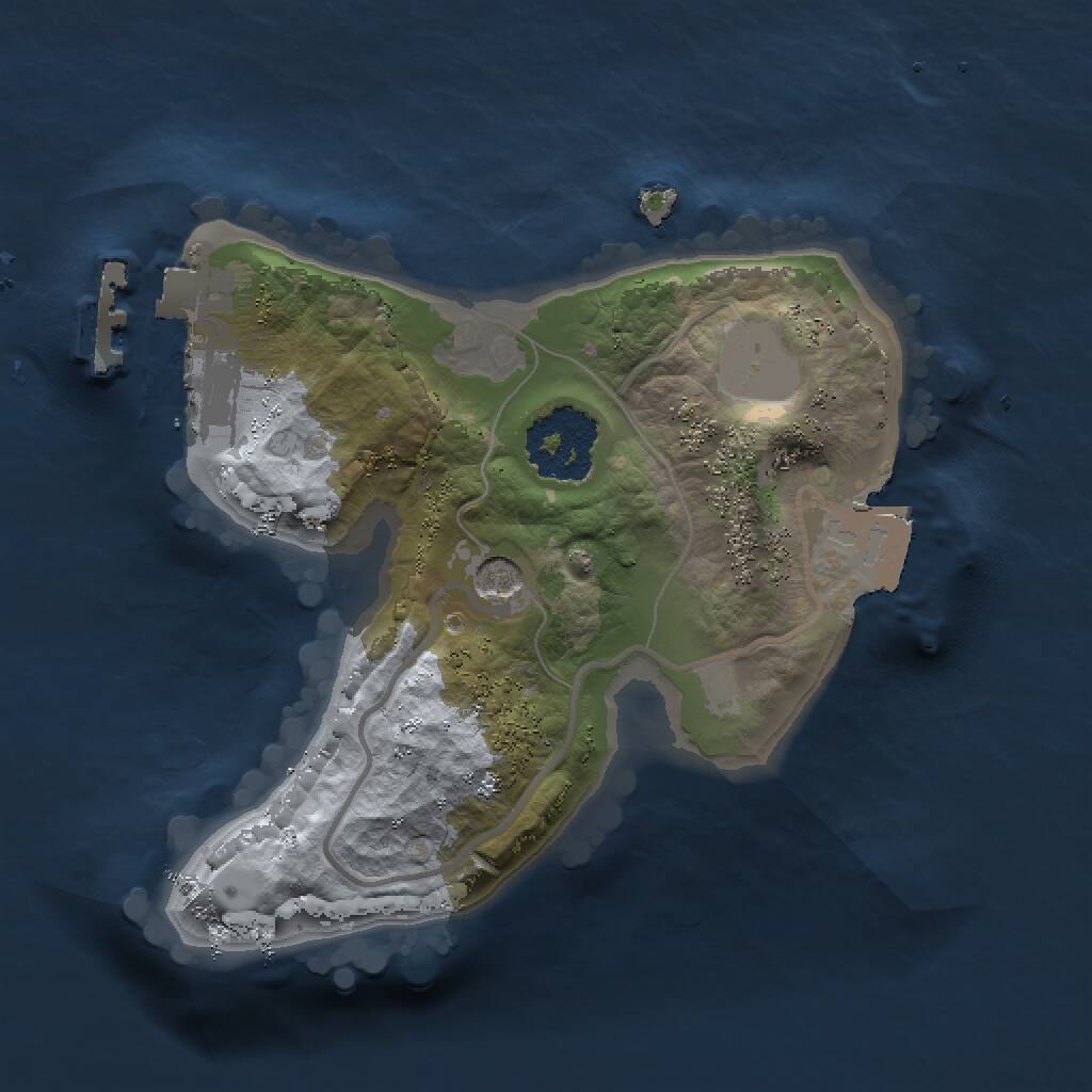 Rust Map: Procedural Map, Size: 1500, Seed: 701, 3 Monuments