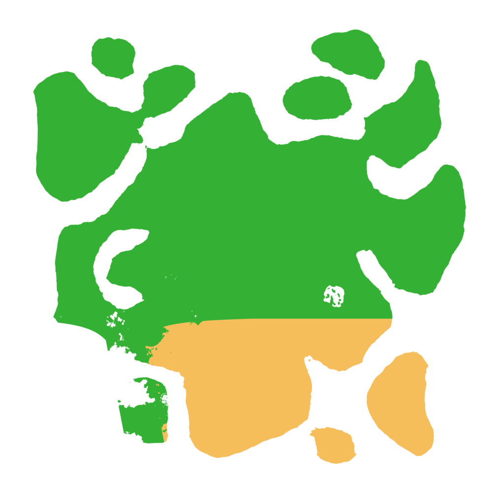 Biome Rust Map: Barren, Size: 3500, Seed: 878620907