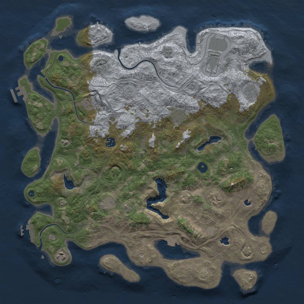 Rust Map: Procedural Map, Size: 4500, Seed: 486234862, 15 Monuments