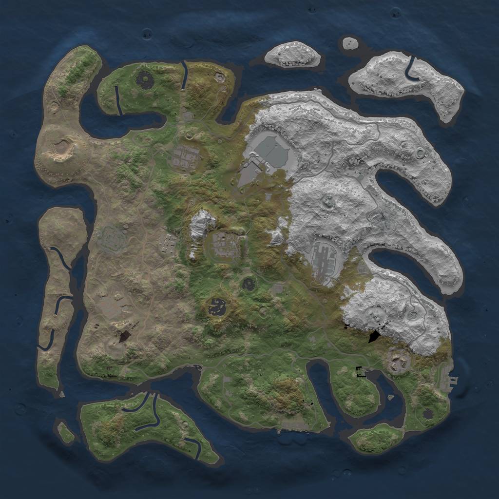 Rust Map: Procedural Map, Size: 4096, Seed: 89926781, 15 Monuments