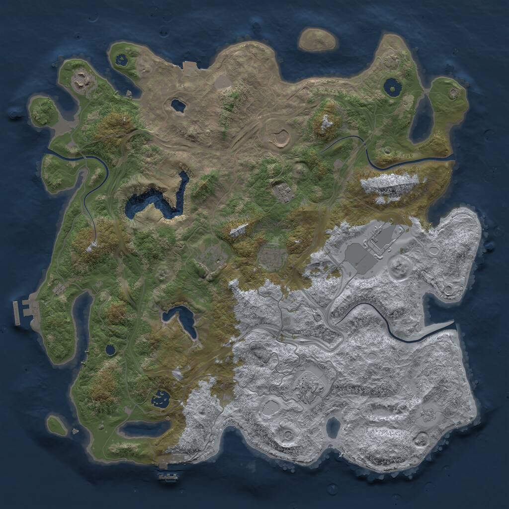 Rust Map: Procedural Map, Size: 4250, Seed: 1636068999, 14 Monuments