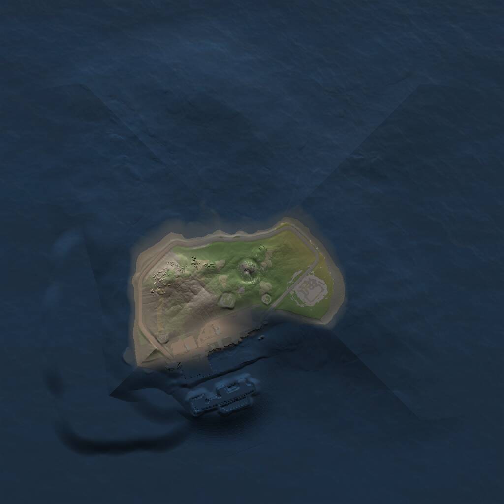 Rust Map: Procedural Map, Size: 1259, Seed: 42069, 2 Monuments