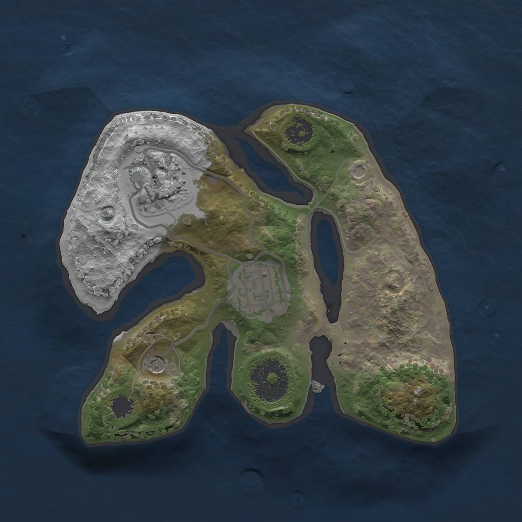 Rust Map: Procedural Map, Size: 2000, Seed: 1892804394, 5 Monuments