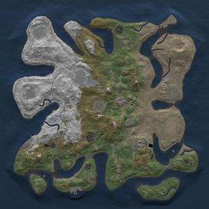 Thumbnail Rust Map: Procedural Map, Size: 4000, Seed: 68968108, 16 Monuments