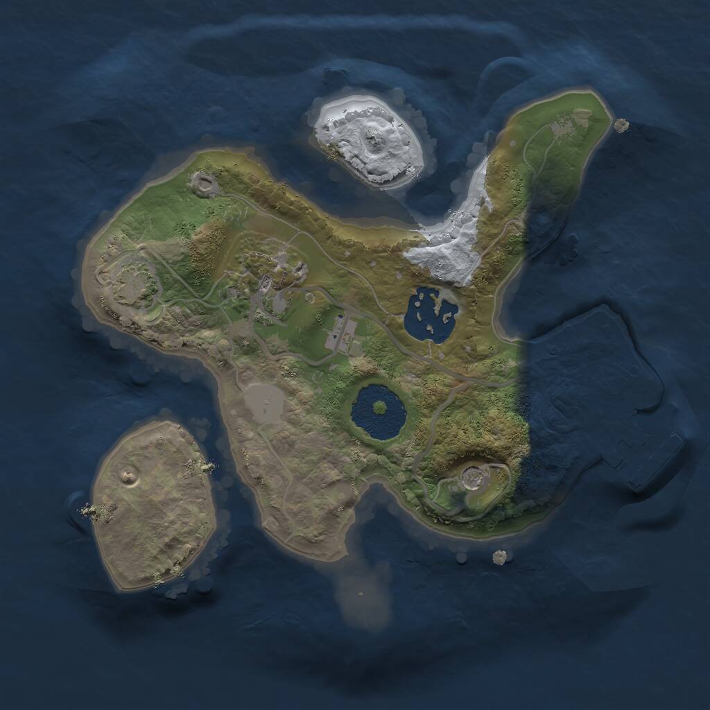 Rust Map: Procedural Map, Size: 2000, Seed: 138022572, 6 Monuments