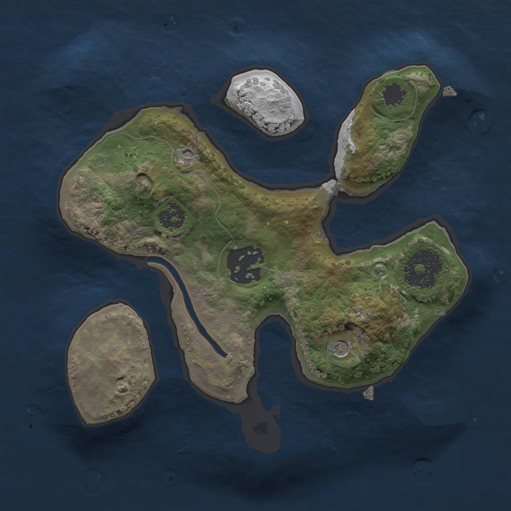 Rust Map: Procedural Map, Size: 2000, Seed: 138022572, 4 Monuments