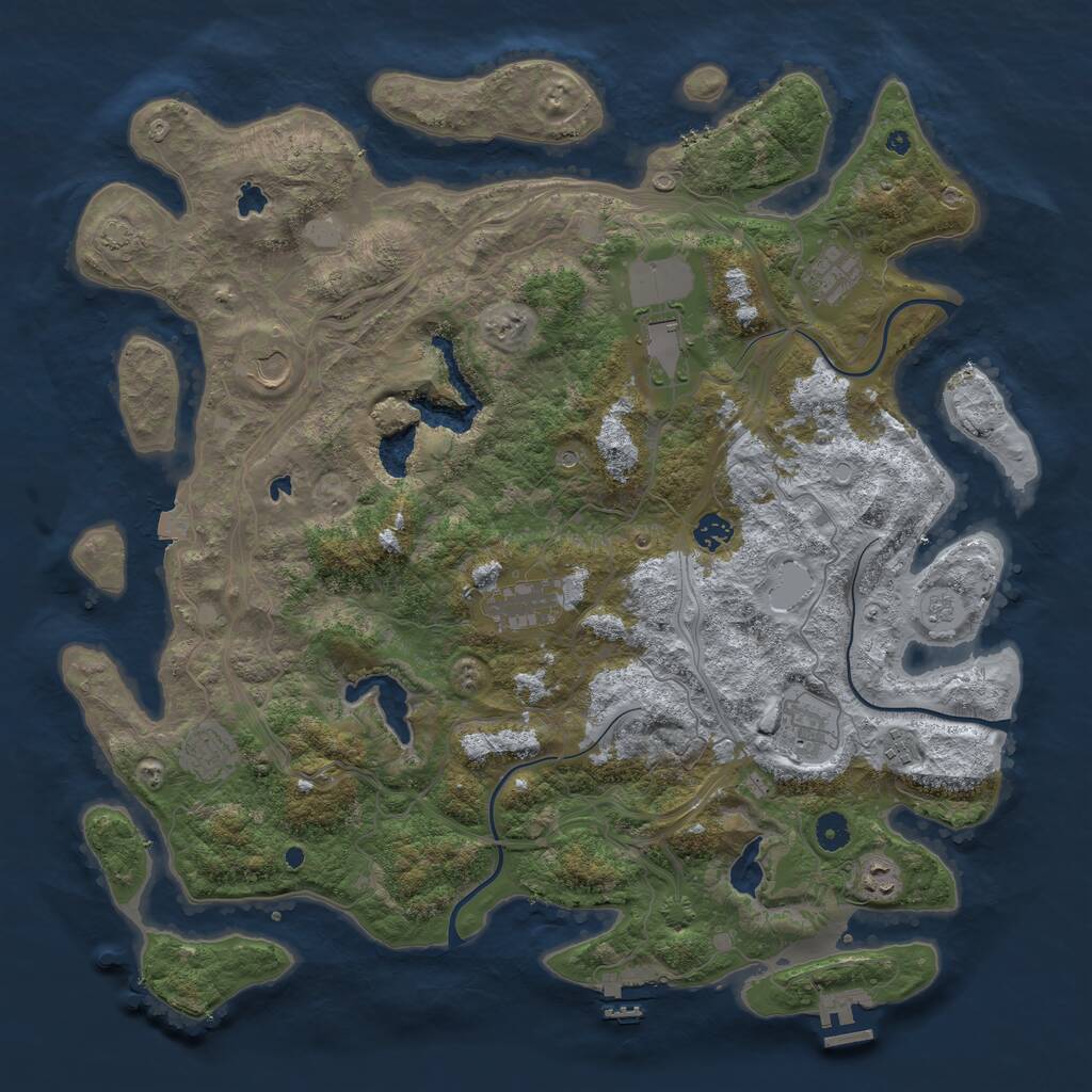 Rust Map: Procedural Map, Size: 4500, Seed: 78826, 15 Monuments