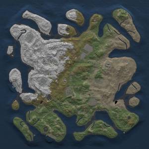 Thumbnail Rust Map: Procedural Map, Size: 4400, Seed: 1976425, 15 Monuments