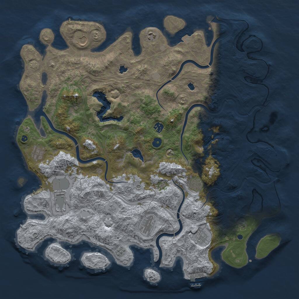 Rust Map: Procedural Map, Size: 4700, Seed: 972088097, 15 Monuments