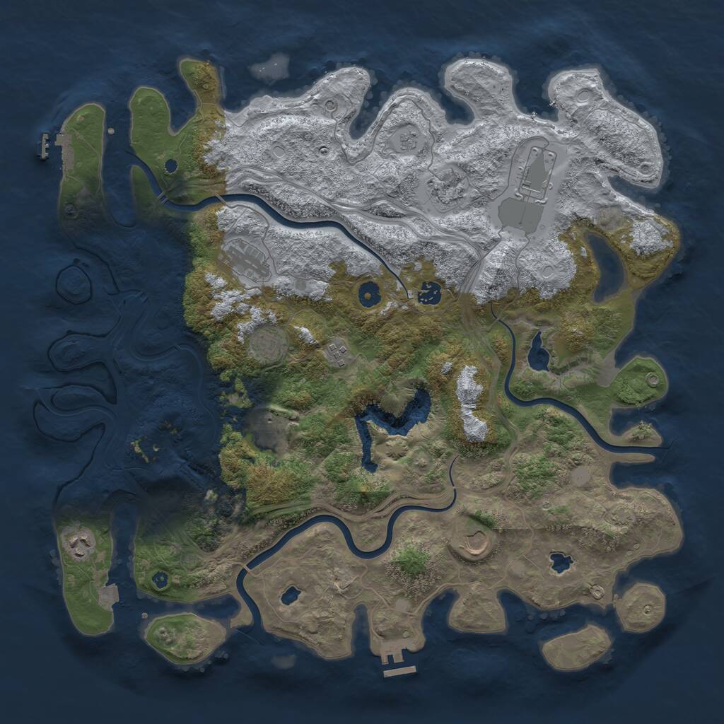 Rust Map: Procedural Map, Size: 4500, Seed: 933126, 15 Monuments
