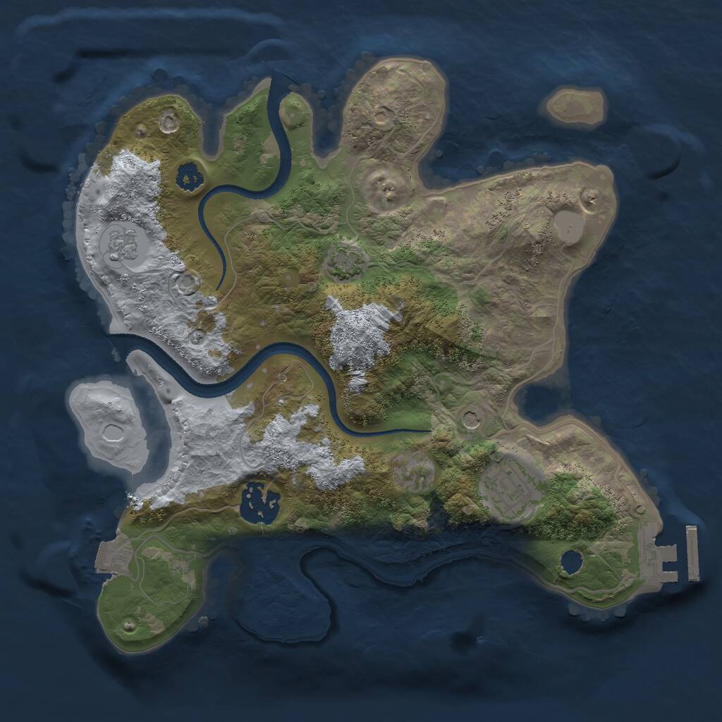 Rust Map: Procedural Map, Size: 2620, Seed: 1886542, 7 Monuments