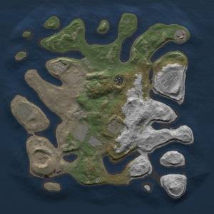 Thumbnail Rust Map: Barren, Size: 3500, Seed: 660476252, 12 Monuments