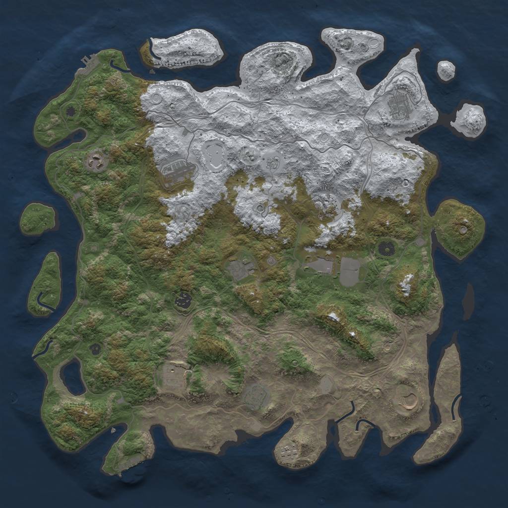 Rust Map: Procedural Map, Size: 4700, Seed: 57906, 20 Monuments