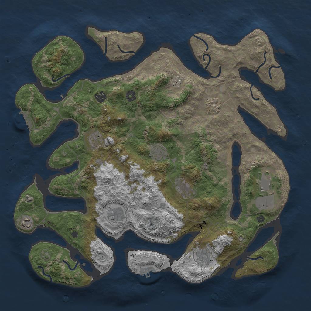 Rust Map: Procedural Map, Size: 4250, Seed: 1652658663, 15 Monuments