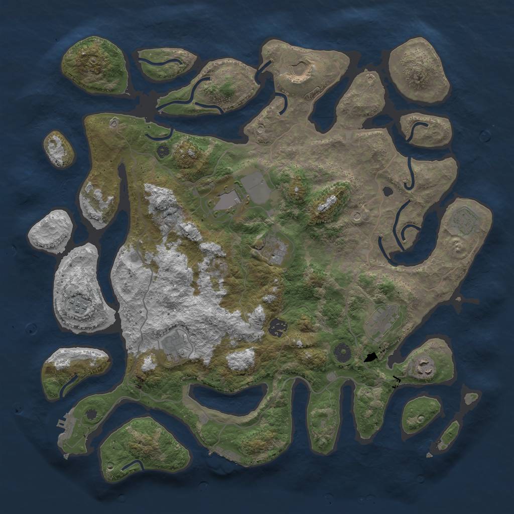 Rust Map: Procedural Map, Size: 4250, Seed: 430140, 14 Monuments