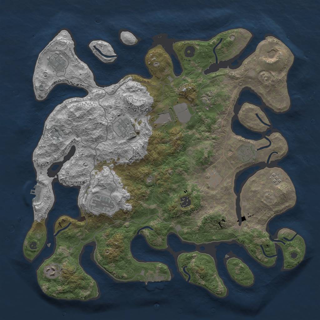 Rust Map: Procedural Map, Size: 4250, Seed: 1522337346, 16 Monuments
