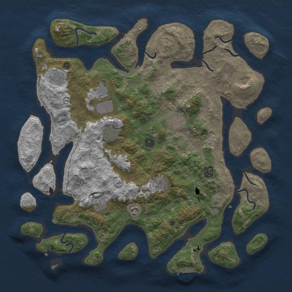 Rust Map: Procedural Map, Size: 4500, Seed: 87999021, 15 Monuments