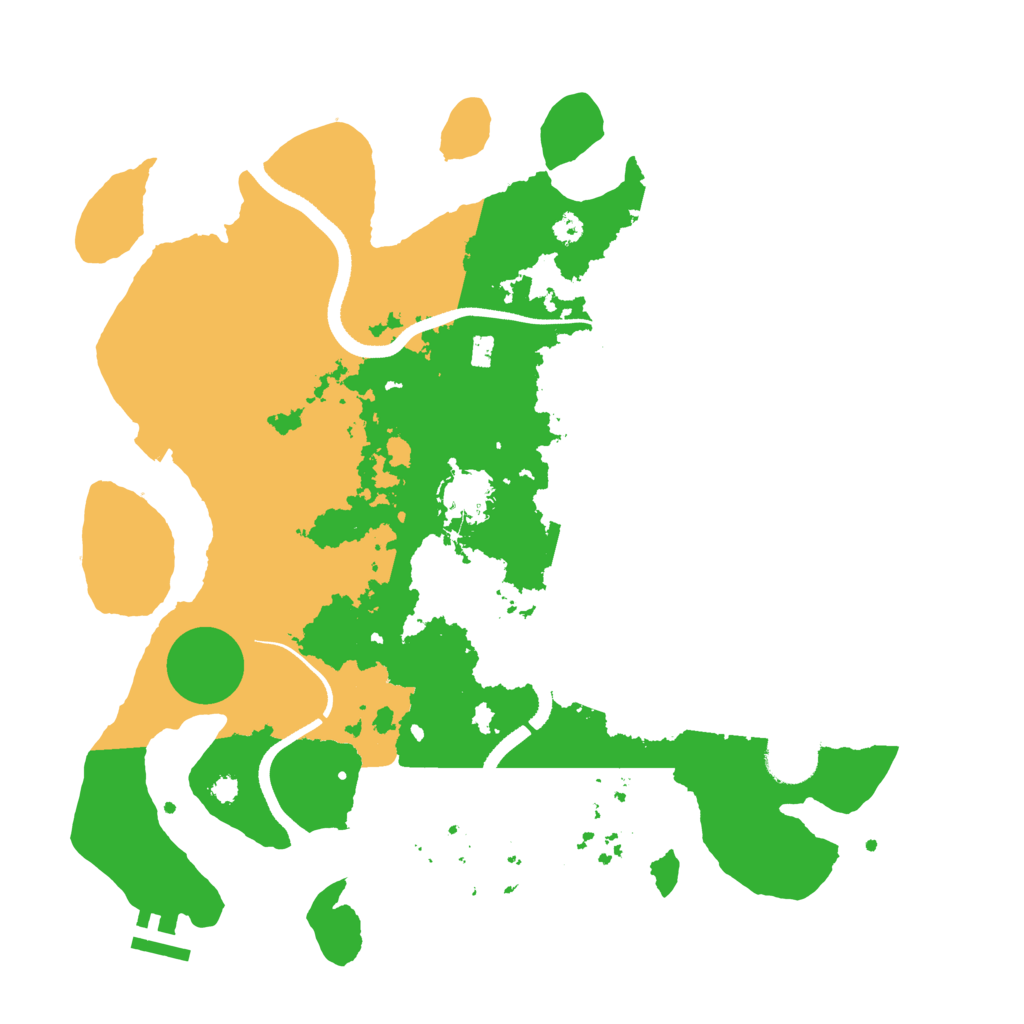 Biome Rust Map: Procedural Map, Size: 3500, Seed: 6805