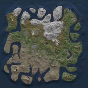 Thumbnail Rust Map: Procedural Map, Size: 4500, Seed: 975481424, 15 Monuments