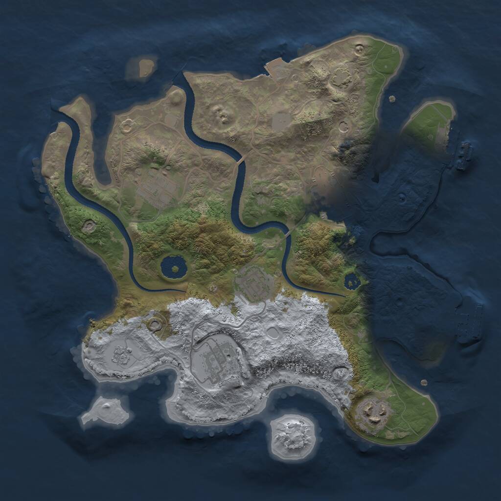 Rust Map: Procedural Map, Size: 3000, Seed: 711865851, 11 Monuments