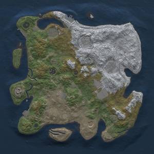 Thumbnail Rust Map: Procedural Map, Size: 3500, Seed: 1089675818, 16 Monuments