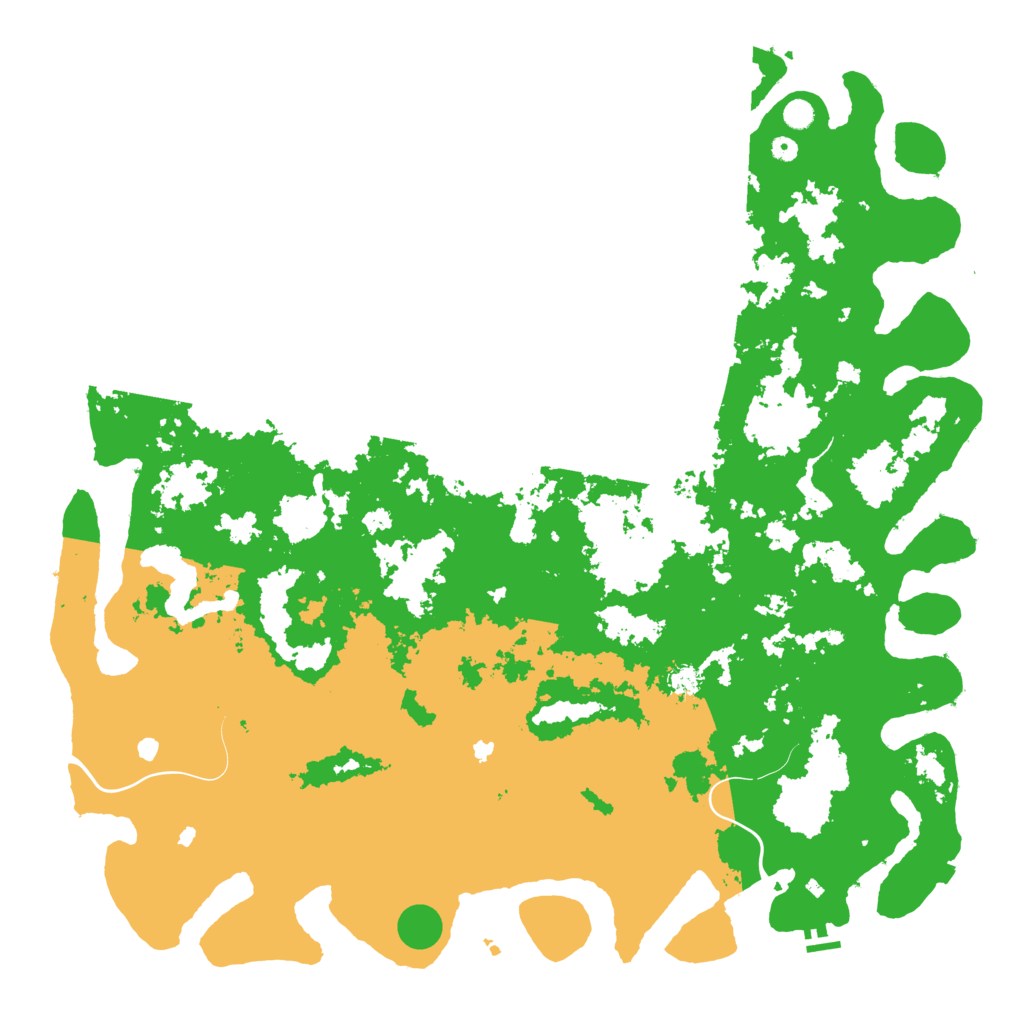Biome Rust Map: Procedural Map, Size: 6000, Seed: 36699123