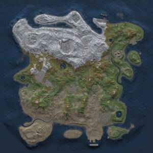 Thumbnail Rust Map: Procedural Map, Size: 3650, Seed: 15, 14 Monuments