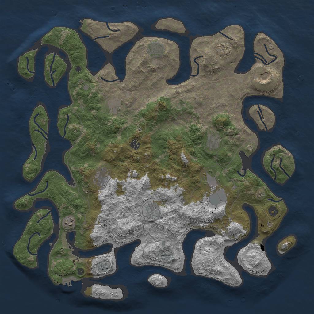 Rust Map: Procedural Map, Size: 4700, Seed: 49526, 15 Monuments