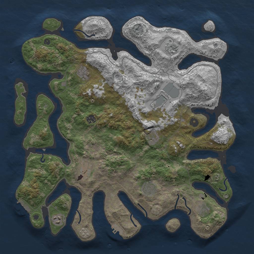 Rust Map: Procedural Map, Size: 4250, Seed: 587630483, 15 Monuments