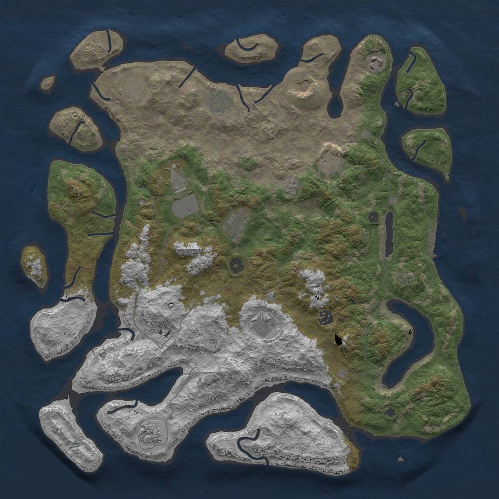 Rust Map: Procedural Map, Size: 4925, Seed: 2147483647, 15 Monuments