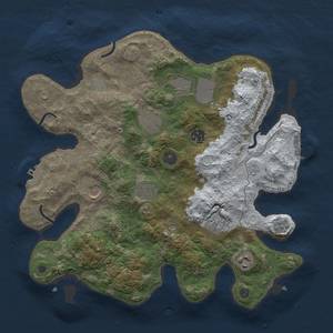 Thumbnail Rust Map: Procedural Map, Size: 3500, Seed: 99502, 17 Monuments